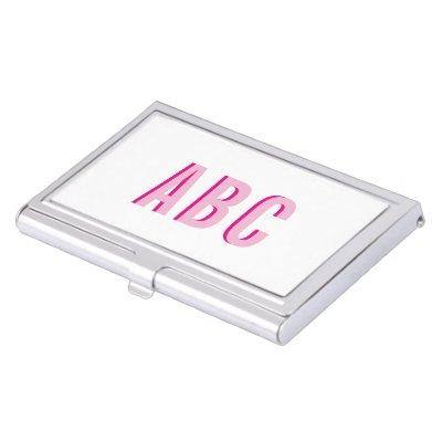Bold Stacked Pink 3 Letter Monogram  Case