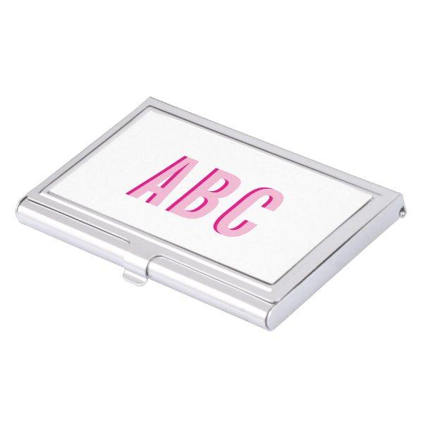 Bold Stacked Pink 3 Letter Monogram  Case