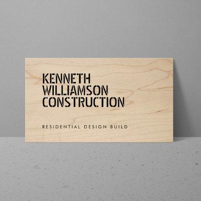 Bold Stenciled Wood Construction