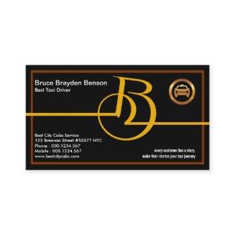 Bold Stylish Monogram Letter-B Best Taxi Service