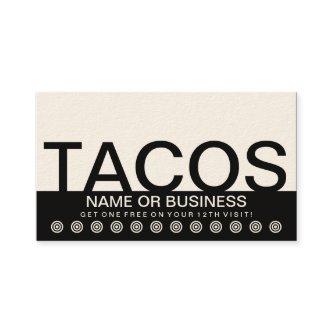 bold TACOS customer loyalty card