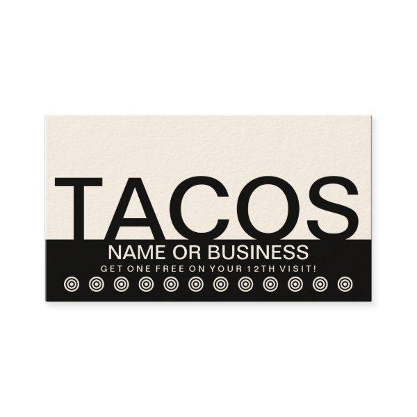 bold TACOS customer loyalty card