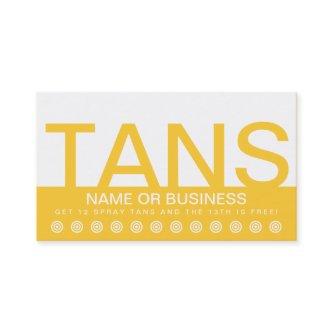 bold TANS customer loyalty card