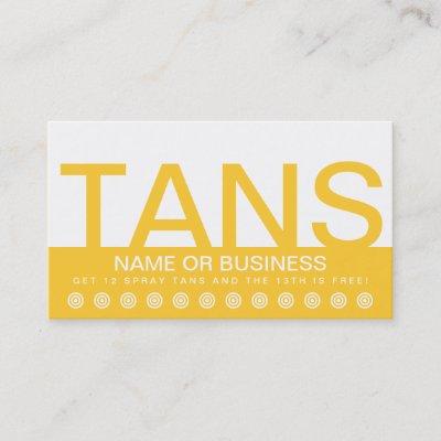 bold TANS customer loyalty card