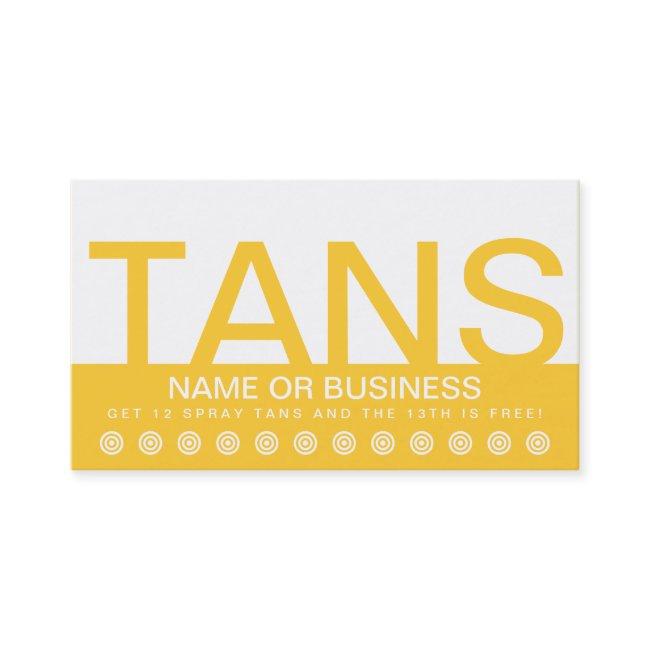 bold TANS customer loyalty card