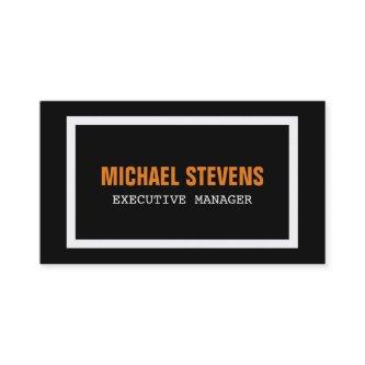 Bold Text Black White Orange Stylish Professional