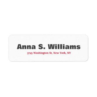 Bold Text Legible Classical Elegant Grey Red White Label