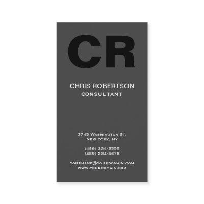 Bold Text Monogram Black Grey