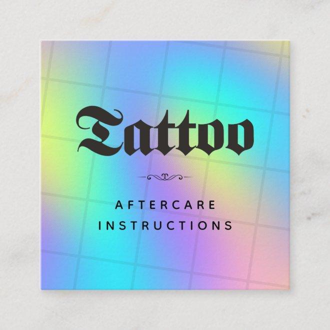 Bold Unicorn Rainbow Tattoo Aftercare Instructions Square