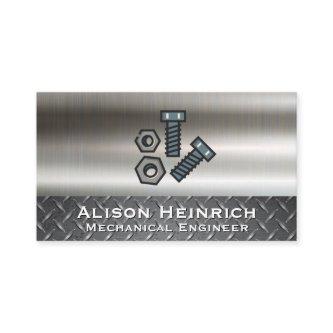 Bolts and Nuts | Metallic Background | Steel Plate