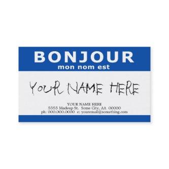 BONJOUR mon nom est (blue)