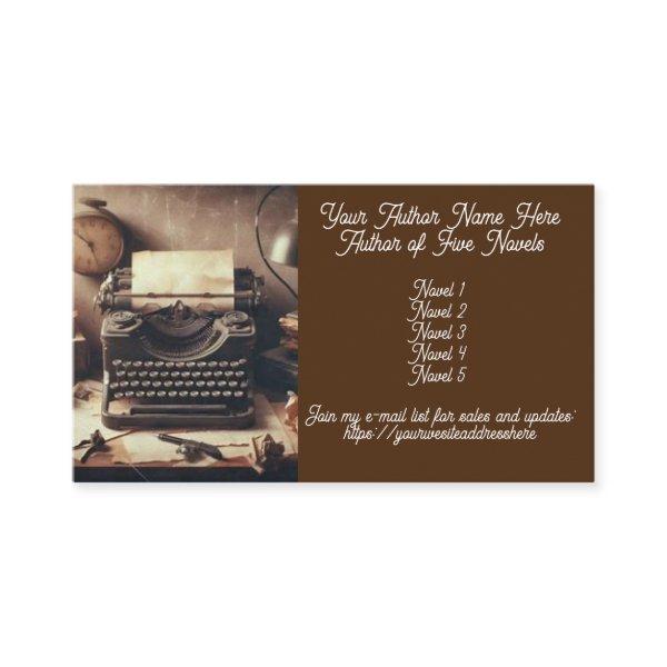 Book Author Manual Vintage Typewriter Brown Sepia
