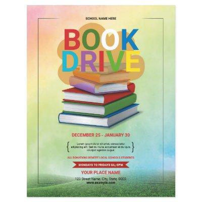 Book Drive Flyer Template