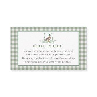 Book In Lieu Cards, Duck Book Card