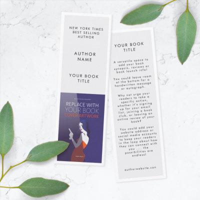 Book Launch Author Promotional Mini Bookmark Card