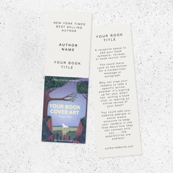 Book Launch Author Promotional Mini Bookmark Card