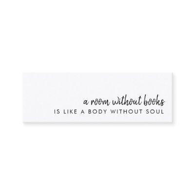 Book Lover | Modern Minimalist Mini Bookmark Card