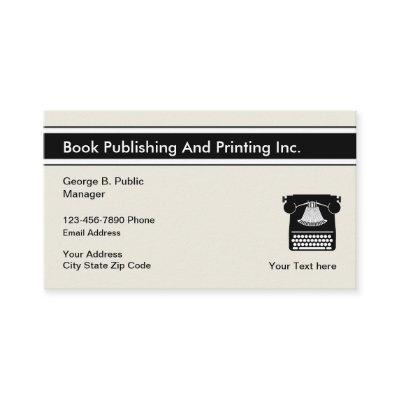 Book Publishing And Printing