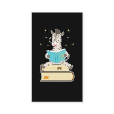 Book Reading Tea Coffee Bookworm Magical Zebra