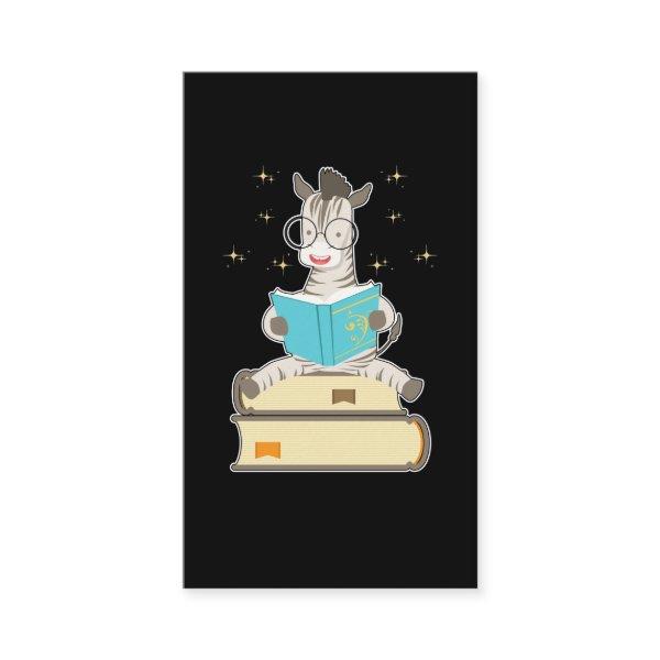 Book Reading Tea Coffee Bookworm Magical Zebra