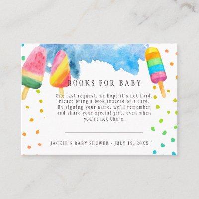 Book Request | Popsicle Baby Shower Enclosure Card