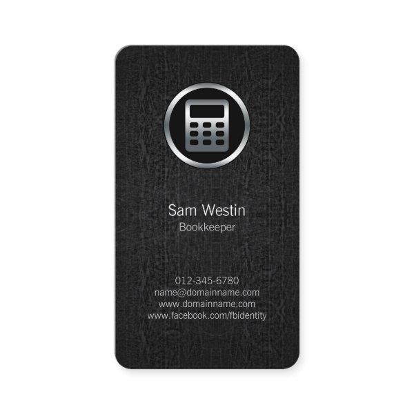 Bookkeeper Calculator Black Grunge