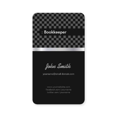 Bookkeeper - Elegant Black Chessboard