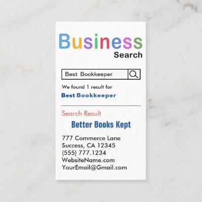 Bookkeeper Funny Custom Search
