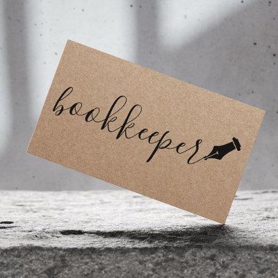 Bookkeeper Handwritten Script Rustic Kraft