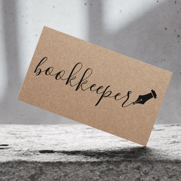 Bookkeeper Handwritten Script Rustic Kraft