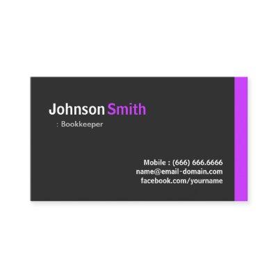 Bookkeeper - Modern Minimal Purple