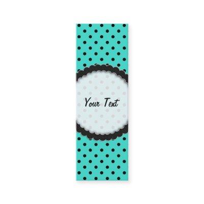 Bookmark  Turquoise Polka Dot
