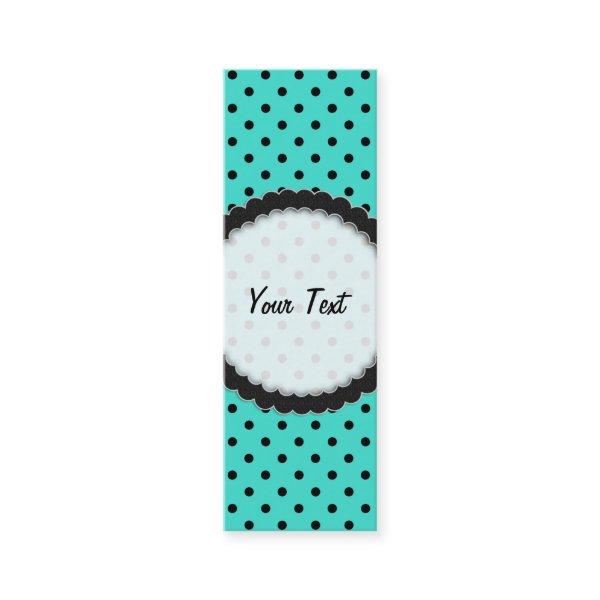 Bookmark  Turquoise Polka Dot