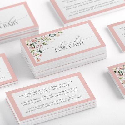 Books for Baby Pink Floral Baby Shower Enclosure