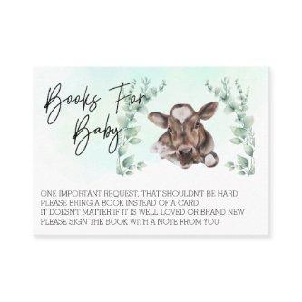 Books for Baby Shower Cow Calf Watercolor