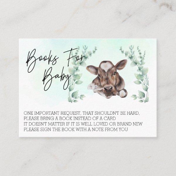Books for Baby Shower Cow Calf Watercolor