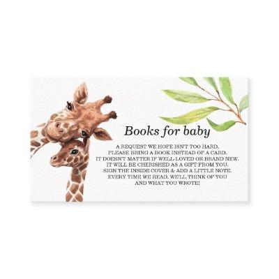 Books for Baby Shower Giraffe Book Request Card