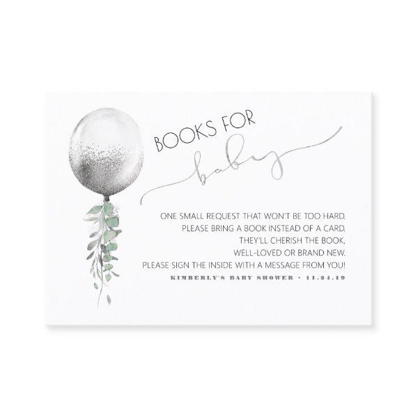 Books for Baby Silver Balloon Request Cards