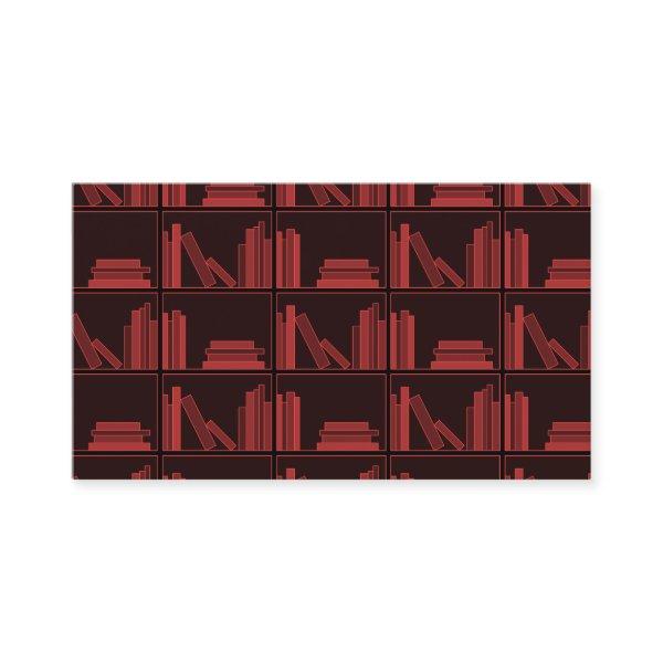 Books on Shelf. Dark Red.