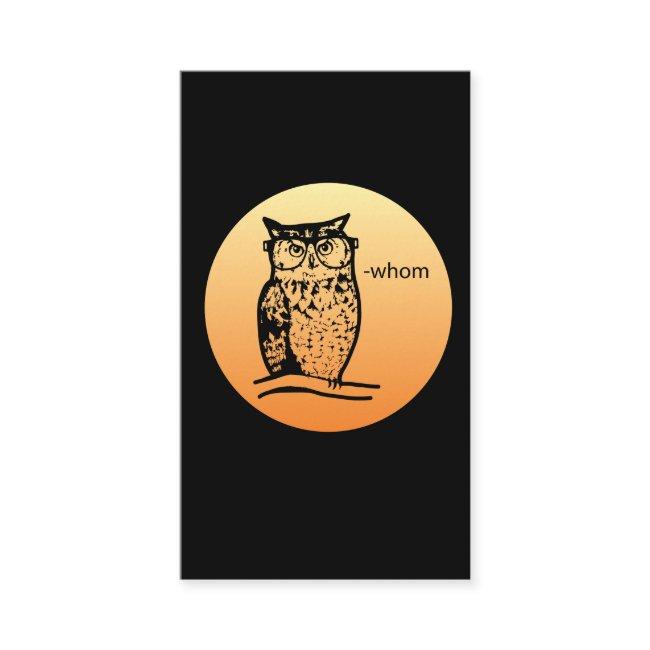 Bookworm Who Whom Grammar Owl