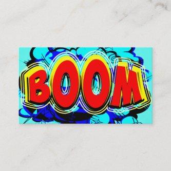 Boom Red and Yellow Comic Book Action Bubble