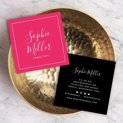 Border Calligraphy Social Media Editable Color Square