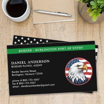 Border Patrol Agent Custom Thin Green Line Logo