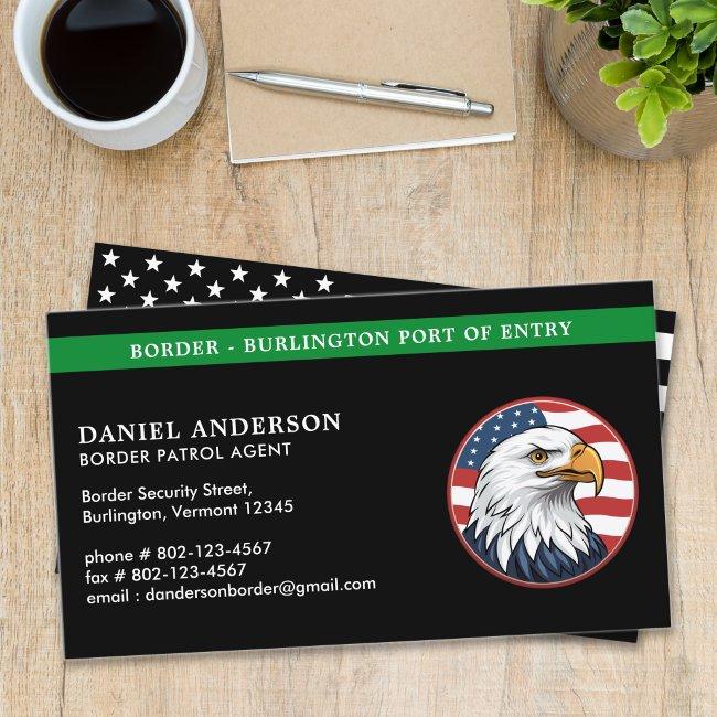 Border Patrol Agent Custom Thin Green Line Logo