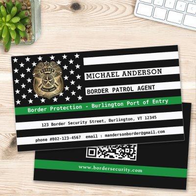 Border Patrol Agent Military Police Custom QR Code
