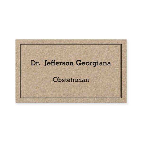 Bordered, Simple Obstetrician