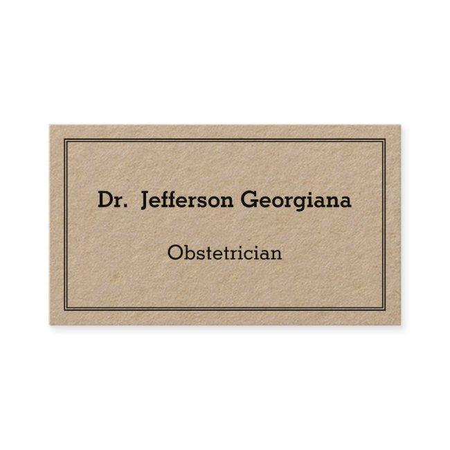 Bordered, Simple Obstetrician