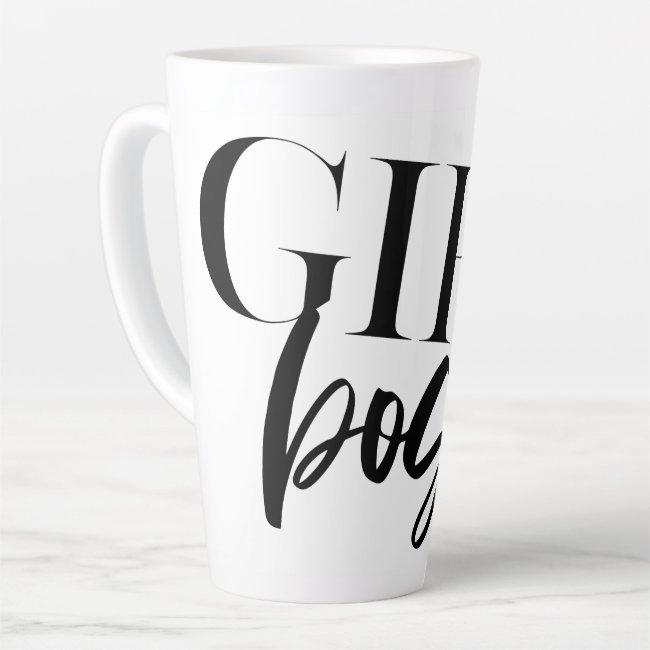 Boss Girl | Modern Black Text | Latte Mug