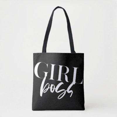Boss Girl | Modern White Text | Tote Bag