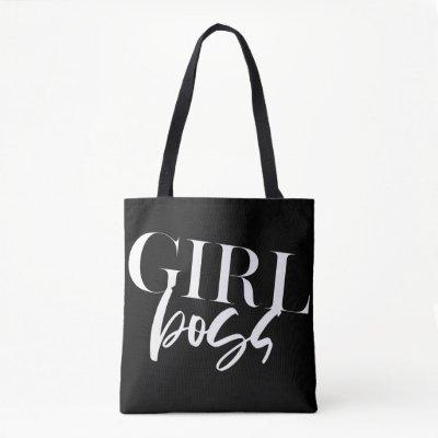 Boss Girl | Modern White Text | Tote Bag